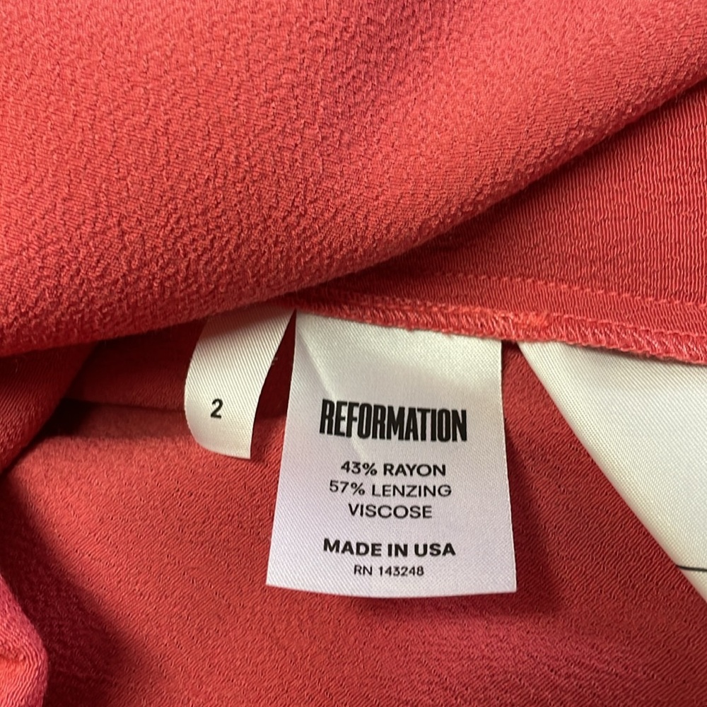 Reformation Ruffle Mini Dress Size 2. - Picture 5 of 10